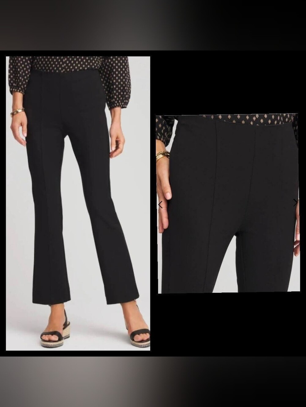 Chico's Juliet Flared Ankle Pants, Size 1.5 (10)